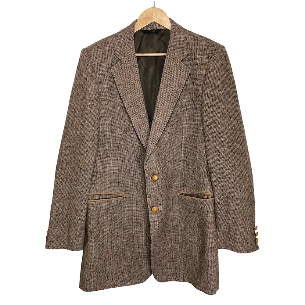 FIORAVANTI Design For Brookfield 90s Wool‎ Sports Coat Tweed Blazer Jacket 40R
